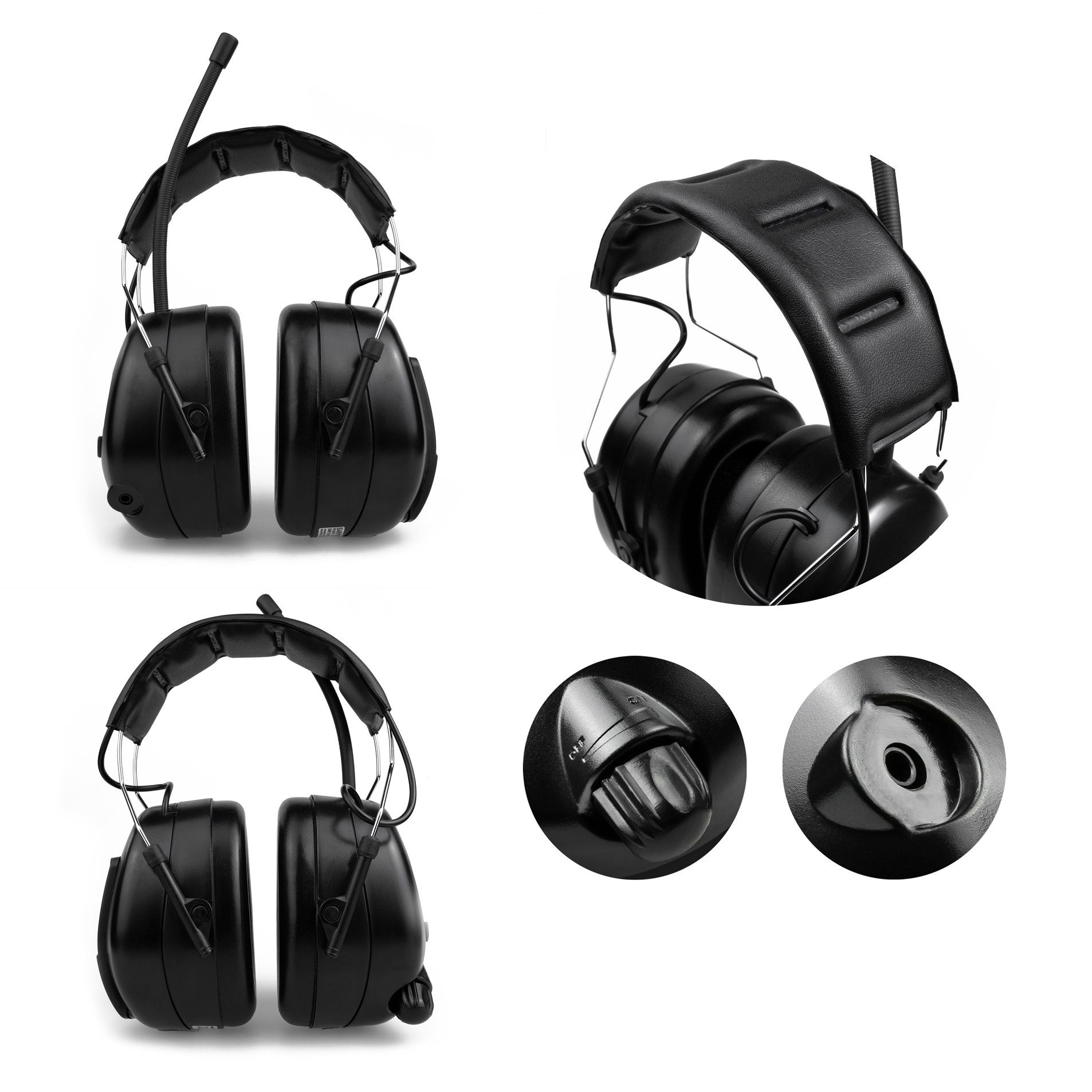 EARMUFF Kapselgehörschutz EARMUFF 31dB AM/FM/AUX - Black