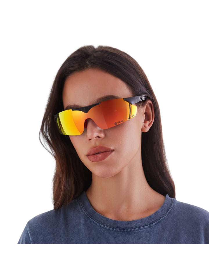 YEAZ SUNUP Magnet-Sport-Sonnenbrille in mattschwarz günstig kaufen onesize