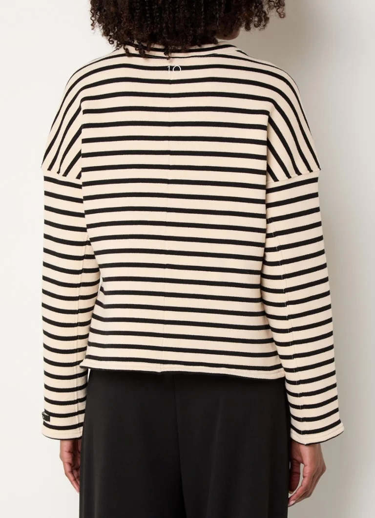 10DAYS Sweater with stripe print