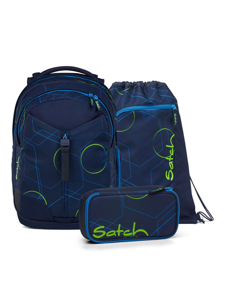 Satch Match Schulranzen-Set 3-teilig in blue tech günstig kaufen onesize