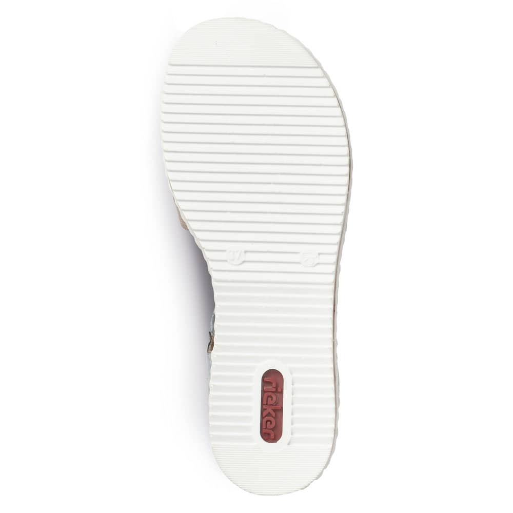 Rieker Damen Keilsandaletten himmelblau-hellbeige