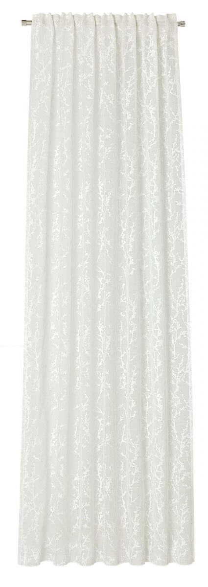 Neutex Schal Floralis-A mit Schlaufenband Wollweiß 137 x 245 cm