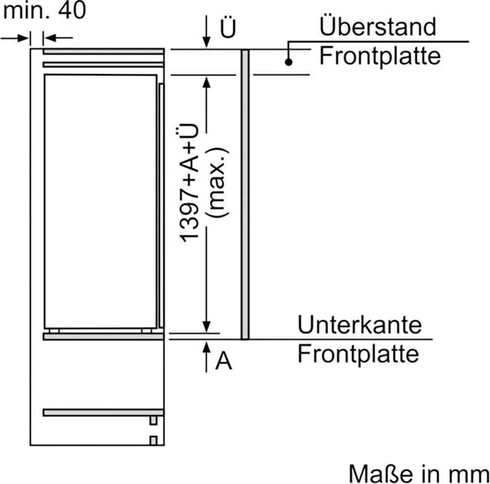 NEFF Einbaukühlschrank N 70 KI1513FE0, 139,7 cm hoch, 55,8 cm breit