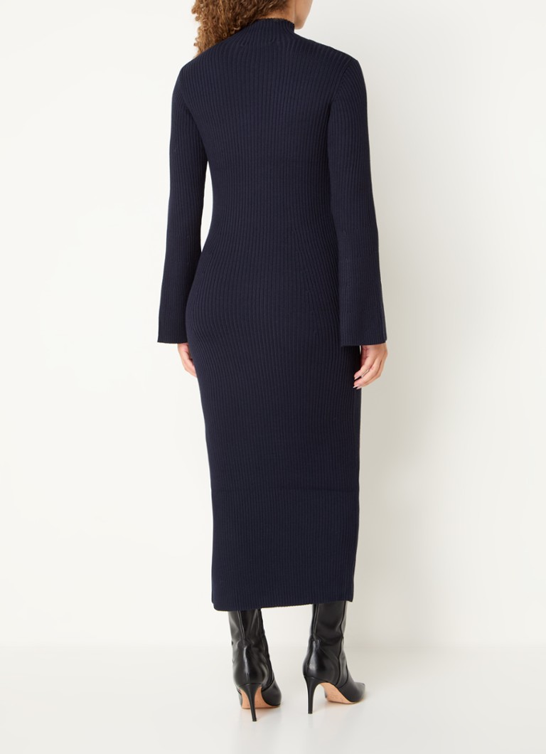 Vestido midi acanalado Lolly de French Connection con cuello alto