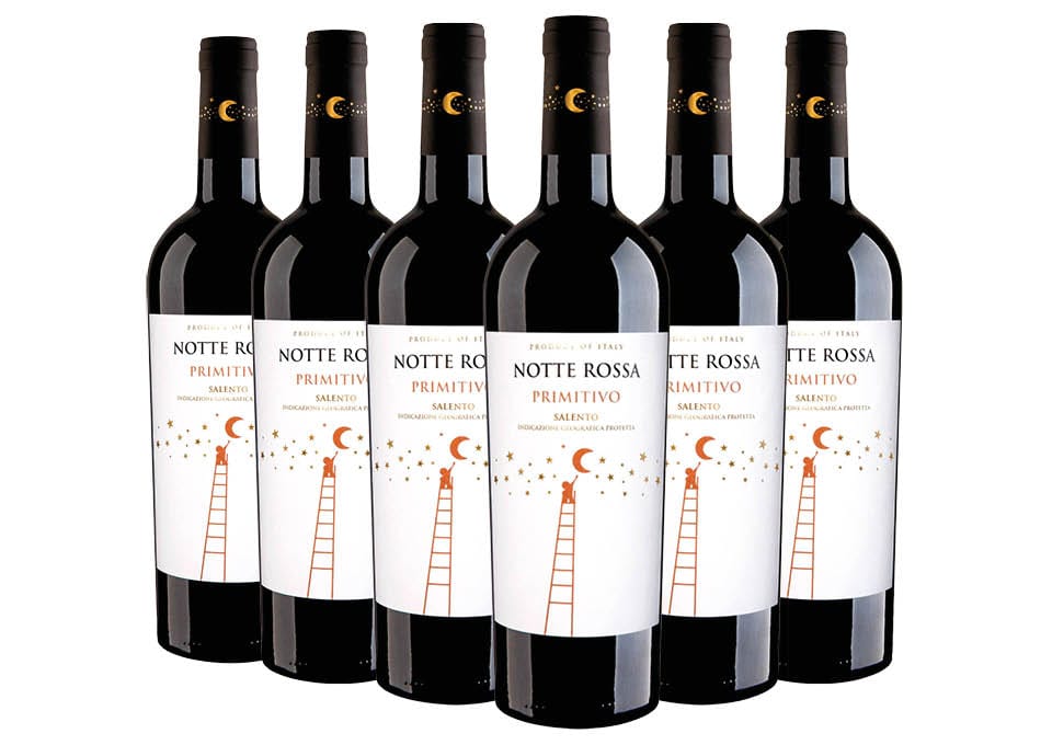 Salento IGT Primitivo 2021 Notte Rossa 6 bouteilles de 0,75 ℓ