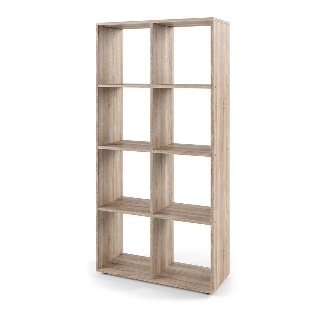Vicco Raumteiler Bücherregal Standregal SCUTUM 8 Fächer Braun