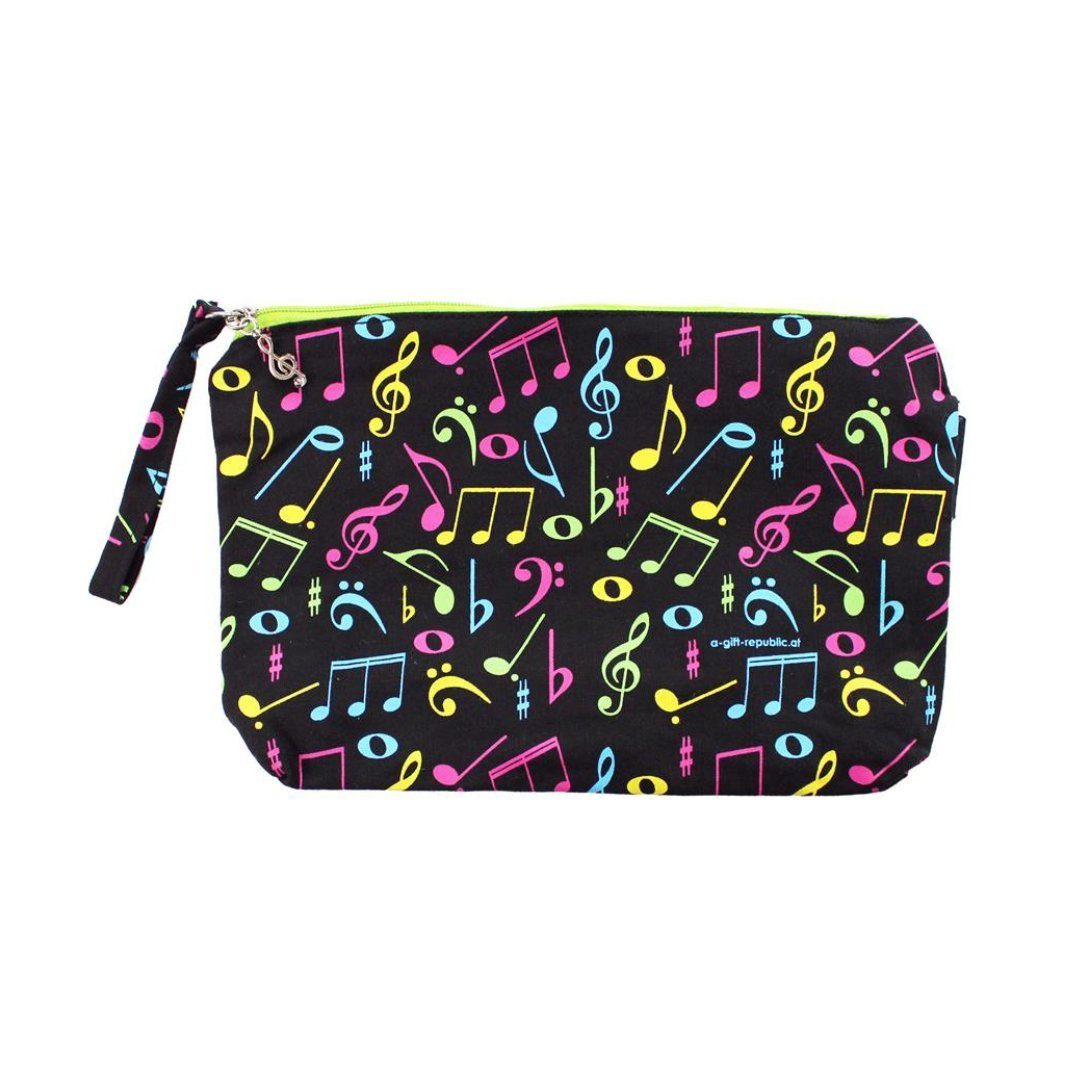 mugesh Kosmetiktasche Kulturtasche Notenmix bunt, für Musiker