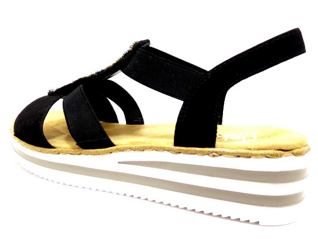 RIEKER Klassische Sandalen schwarz