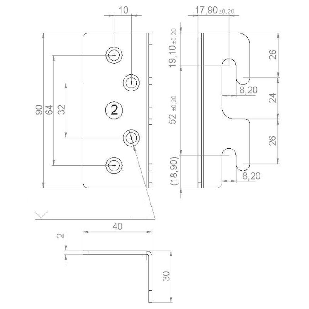 Prima-Online Möbelbeschlag 4 Set Bettbeschlag Bettbeschläge Bettverbinder Metallverbinder Haken (4 St)