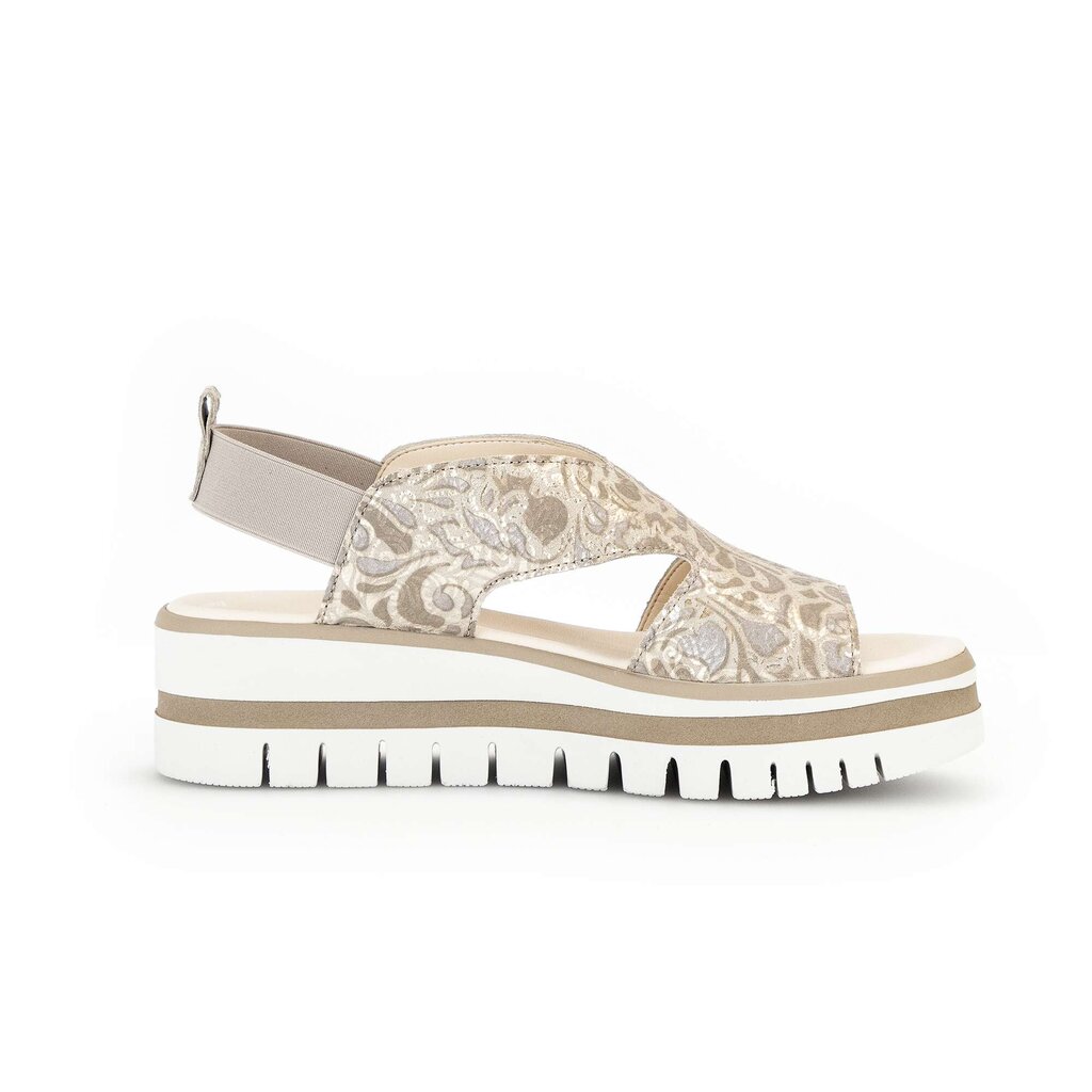 Gabor fashion Plateau Sandale grau