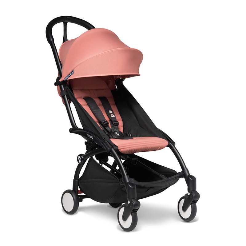 Poussette Yoyo2 4 roues châssis noir assise 6+ ginger Babyzen