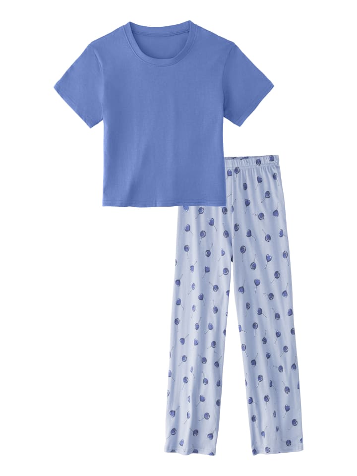 Buffalo Pyjama in blau / gemustert günstig kaufen 122/128