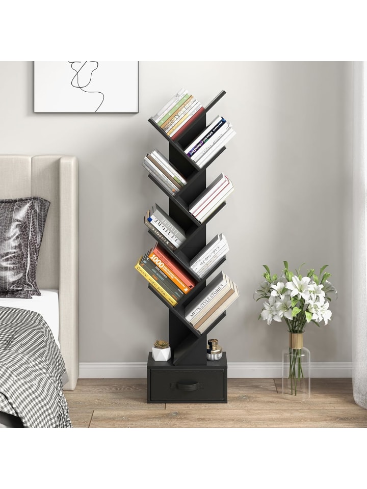 COSTWAY Bücherregal in Baumform in Schwarz günstig kaufen onesize