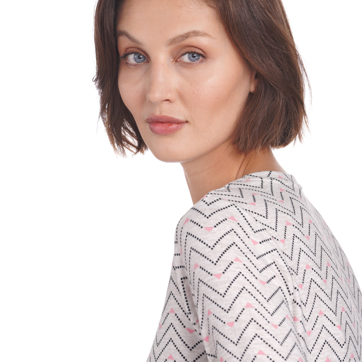 Damen Langarmshirt mit seitlichen Raffungen