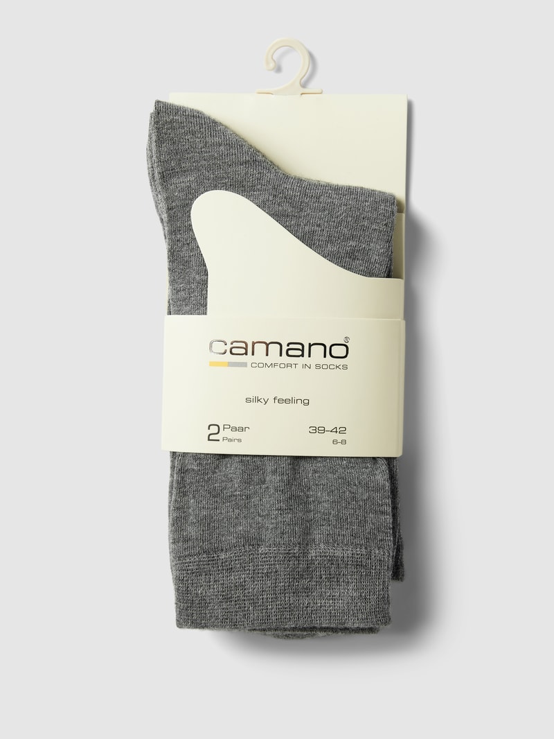 Socken mit Label-Detail Modell 'SILKY FEEL' in anthrazit