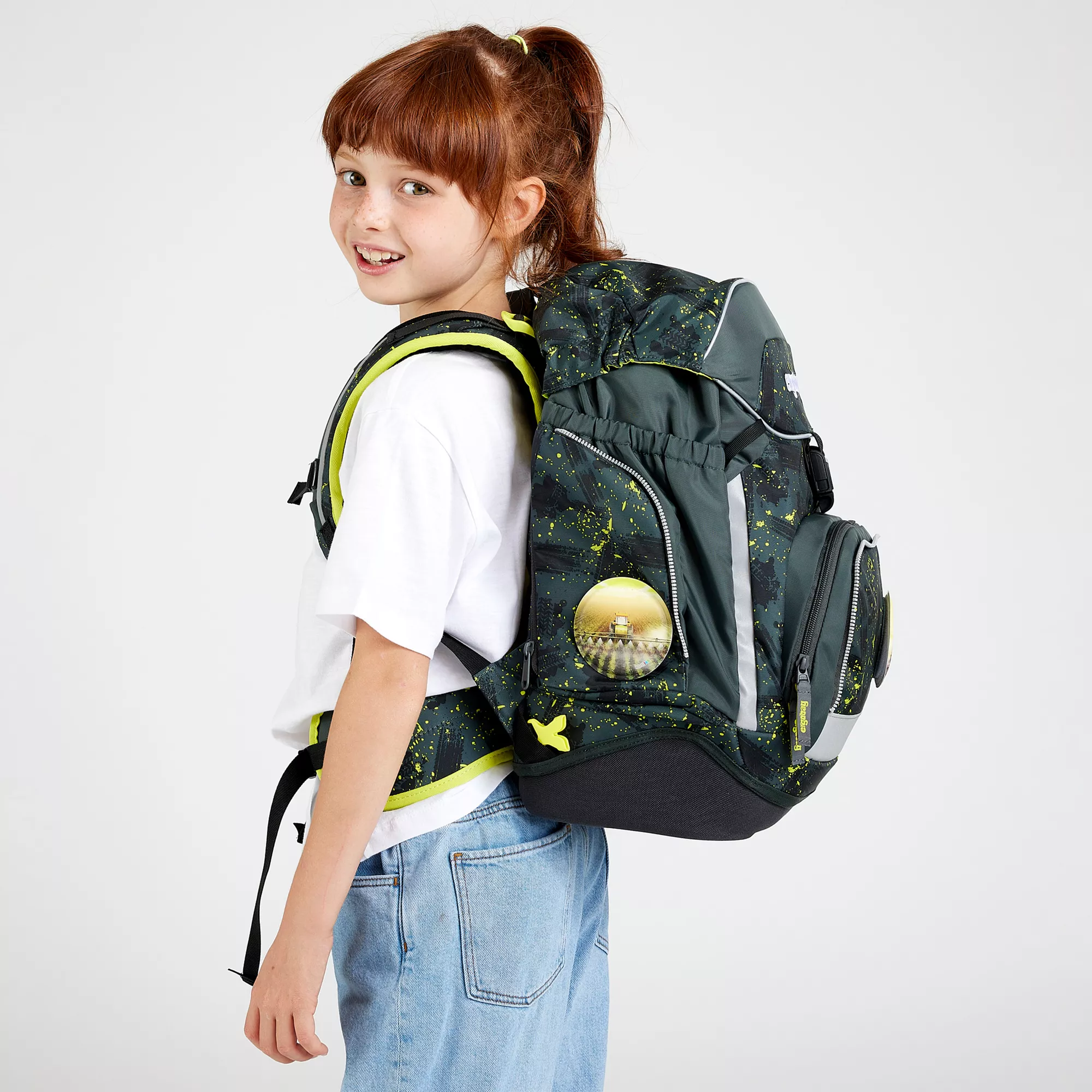 ergobag Schulrucksack-Set Mähdreschbär