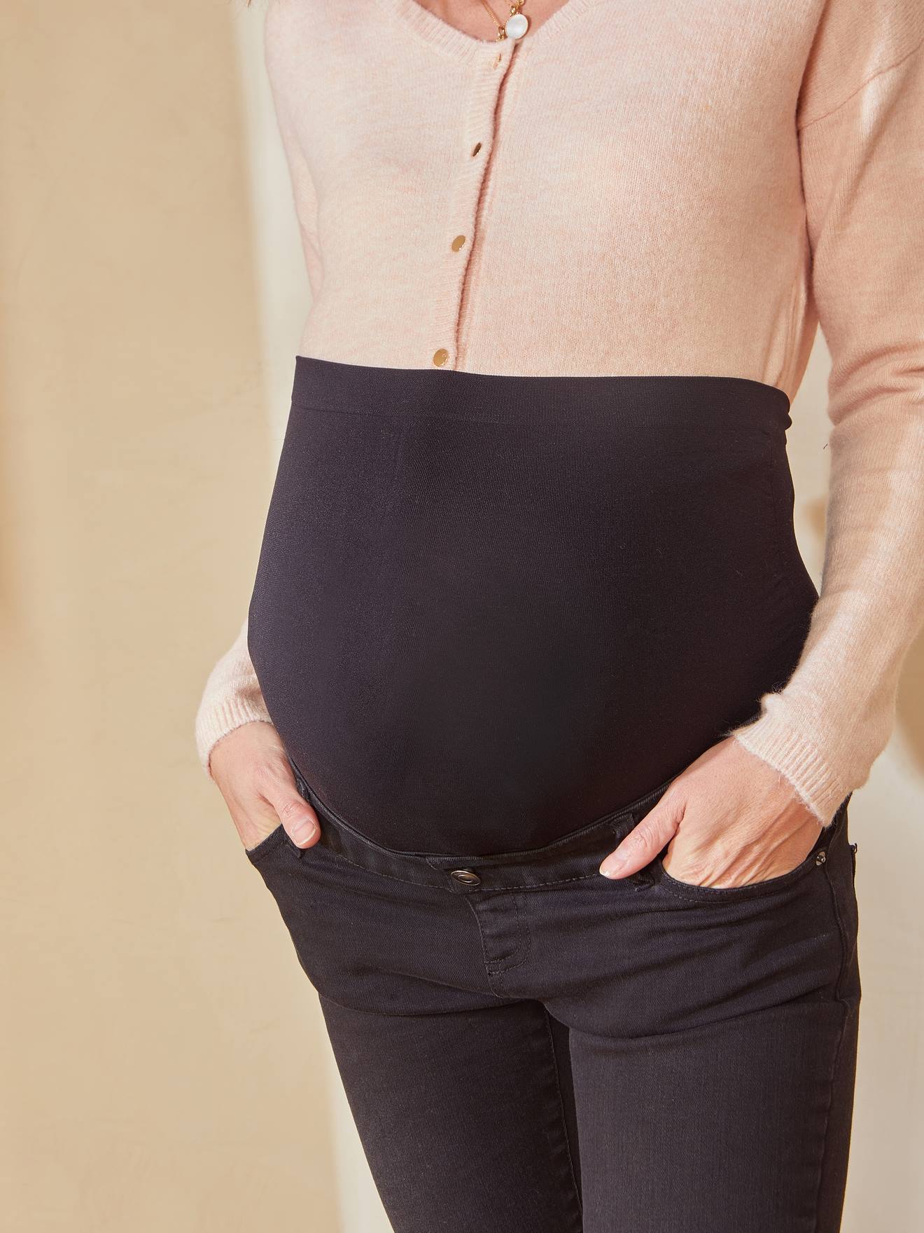 Vertbaudet Umstands-Jeans mit Stretch-Einsatz, Skinny-Fit - blue stone