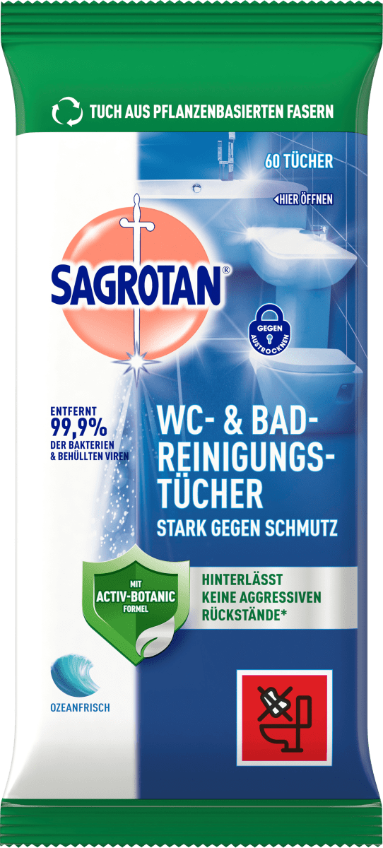 WC-Reinigungstücher Desinfektion, 60 St