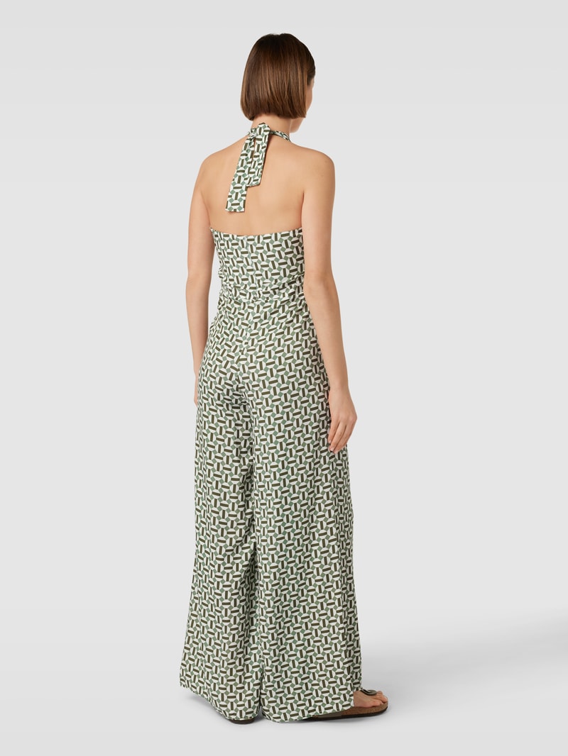 Jumpsuit mit Allover-Muster in khaki