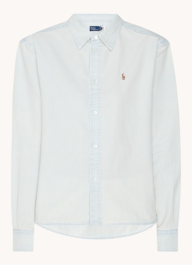 Ralph Lauren chambray blouse with logo