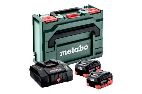 Metabo Tilbehør 685304000 Batteripakke 2 x 18V LiHD 10Ah + 1 x Lader ASC 290 i Metabox 145