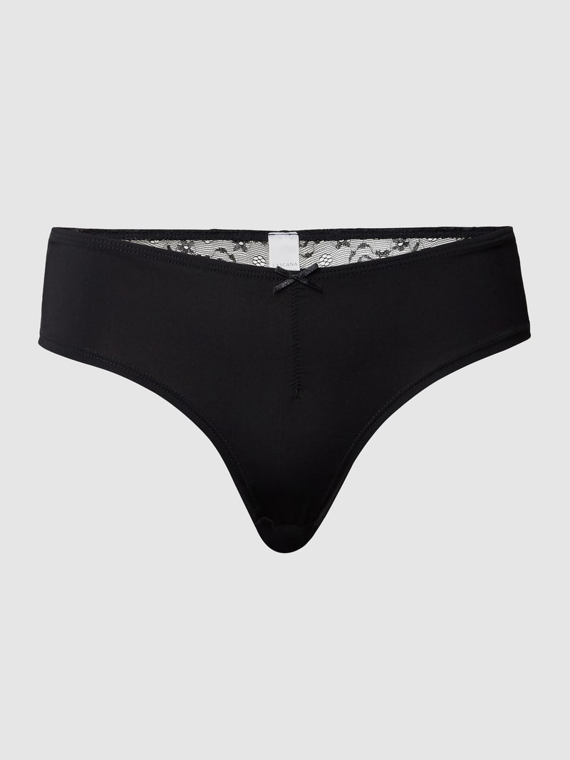 Rioslip aus Mikrofaser und Spitze in schwarz