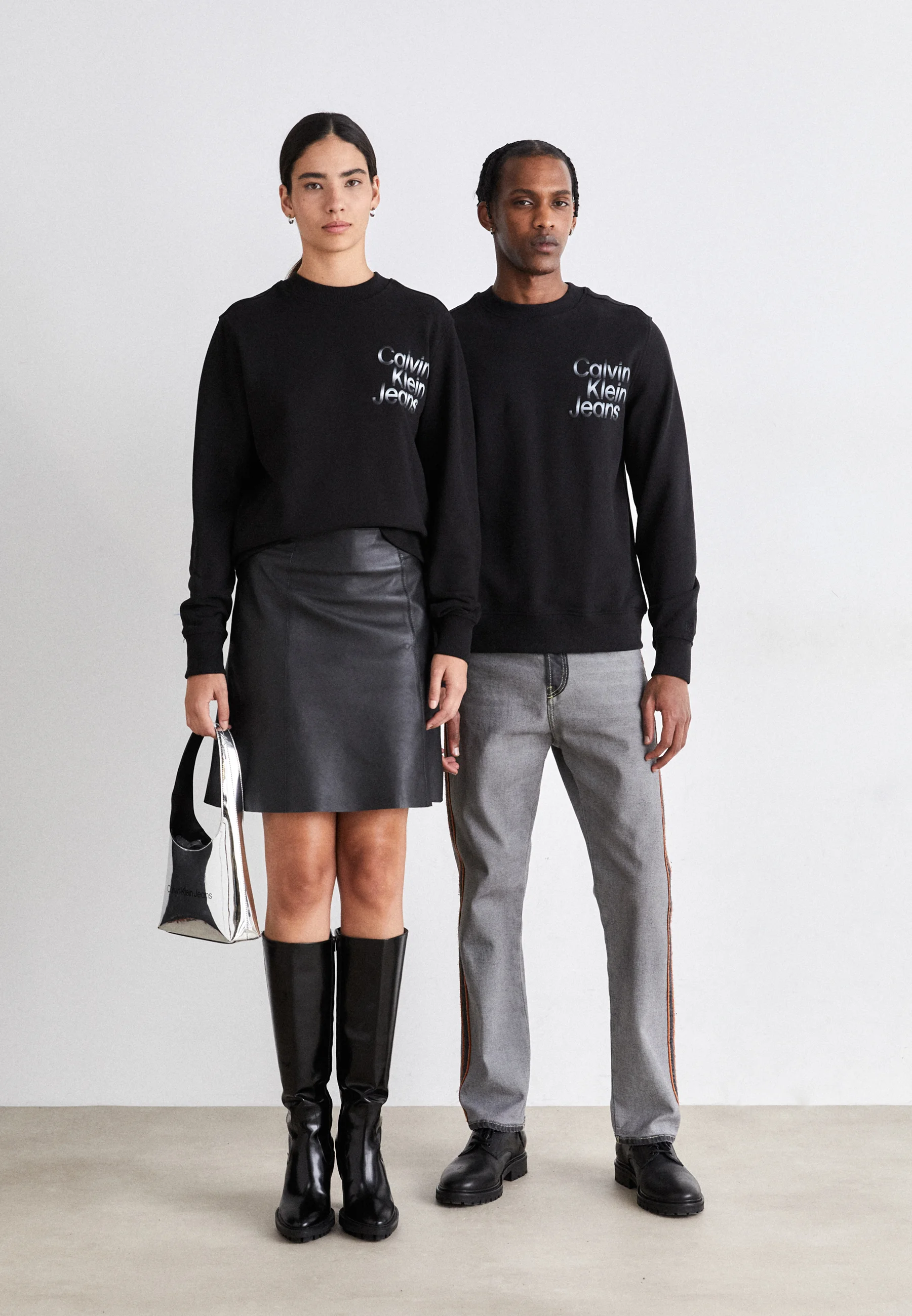 Calvin Klein Jeans DIFFUSED STACKED UNISEX - Sudadera