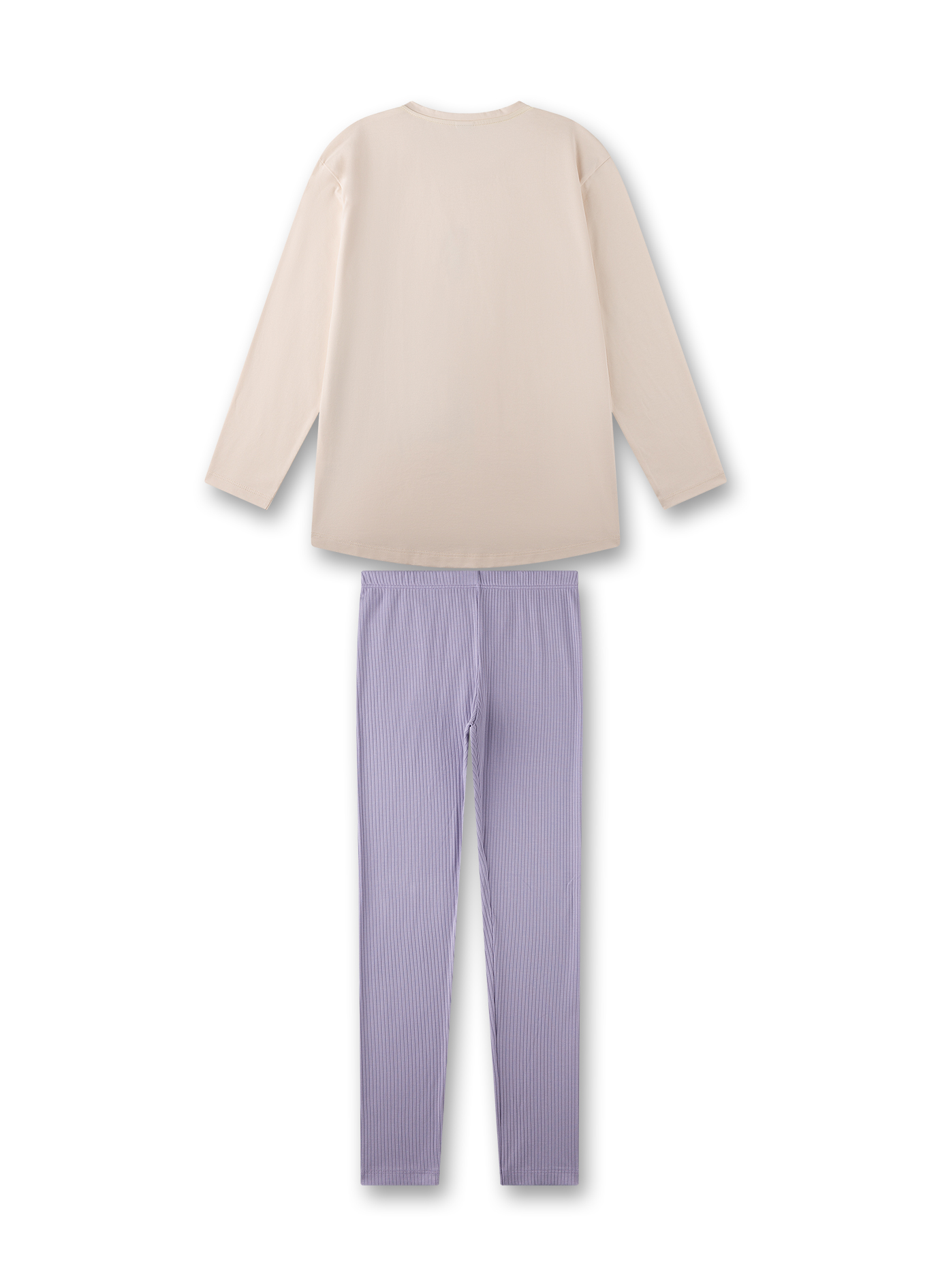Mädchen-Schlafanzug lang beige