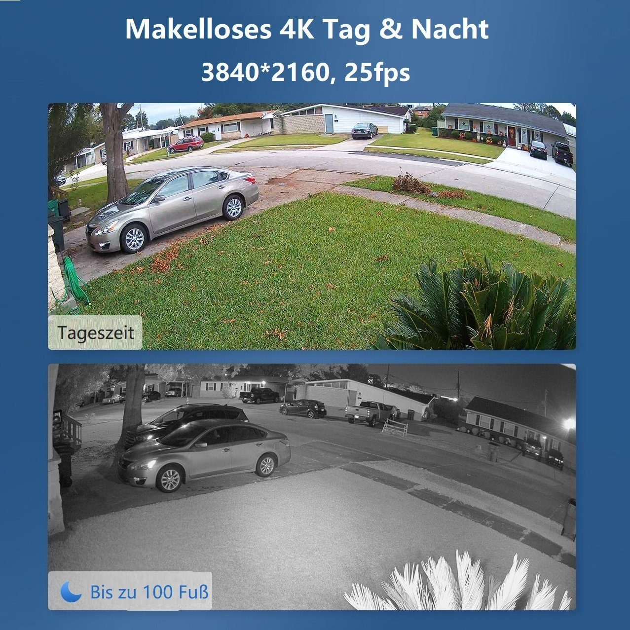 Reolink RLC-810A Überwachungskamera (Außenbereich, Innenbereich, 4K Smarte PoE kamera, Personen-/Fahrzeugerkennung, 8MP IP Kamera mit Audio und Micro SD Kartensteckplatz, 30m IR Nachtsicht, IP66 Wasserfest, Zeitraffer, Smart Home)