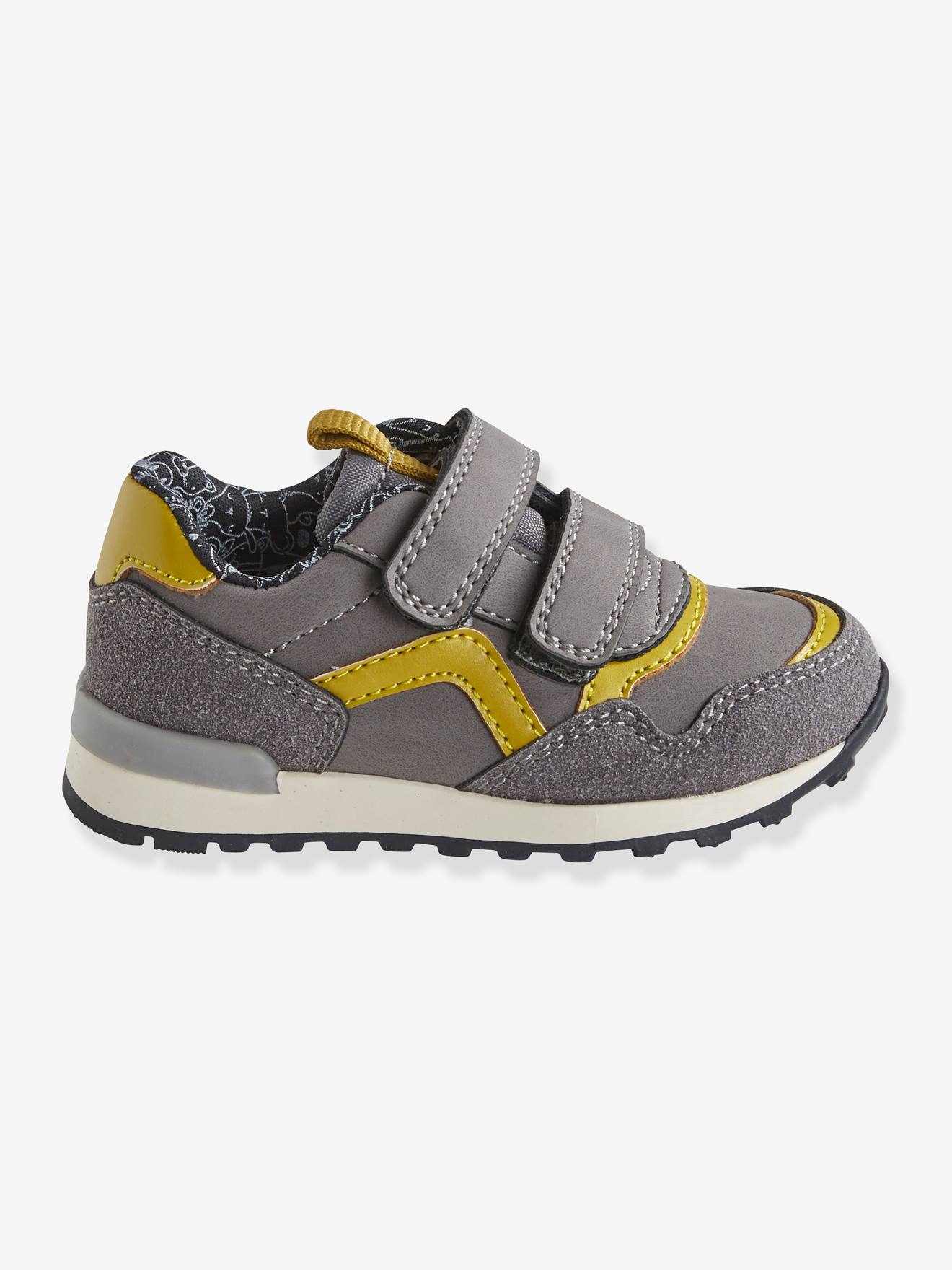 Baskets scratchées bébé garçon esprit running gris