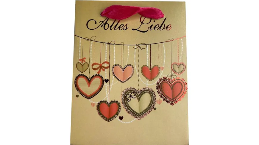 BOCK Geschenktüte klen Herz 16,5 x 11,5 x 5cm sortiert