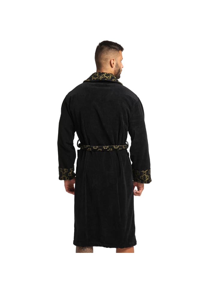 Carlo Colucci Bademantel Raffaele in Schwarz günstig kaufen