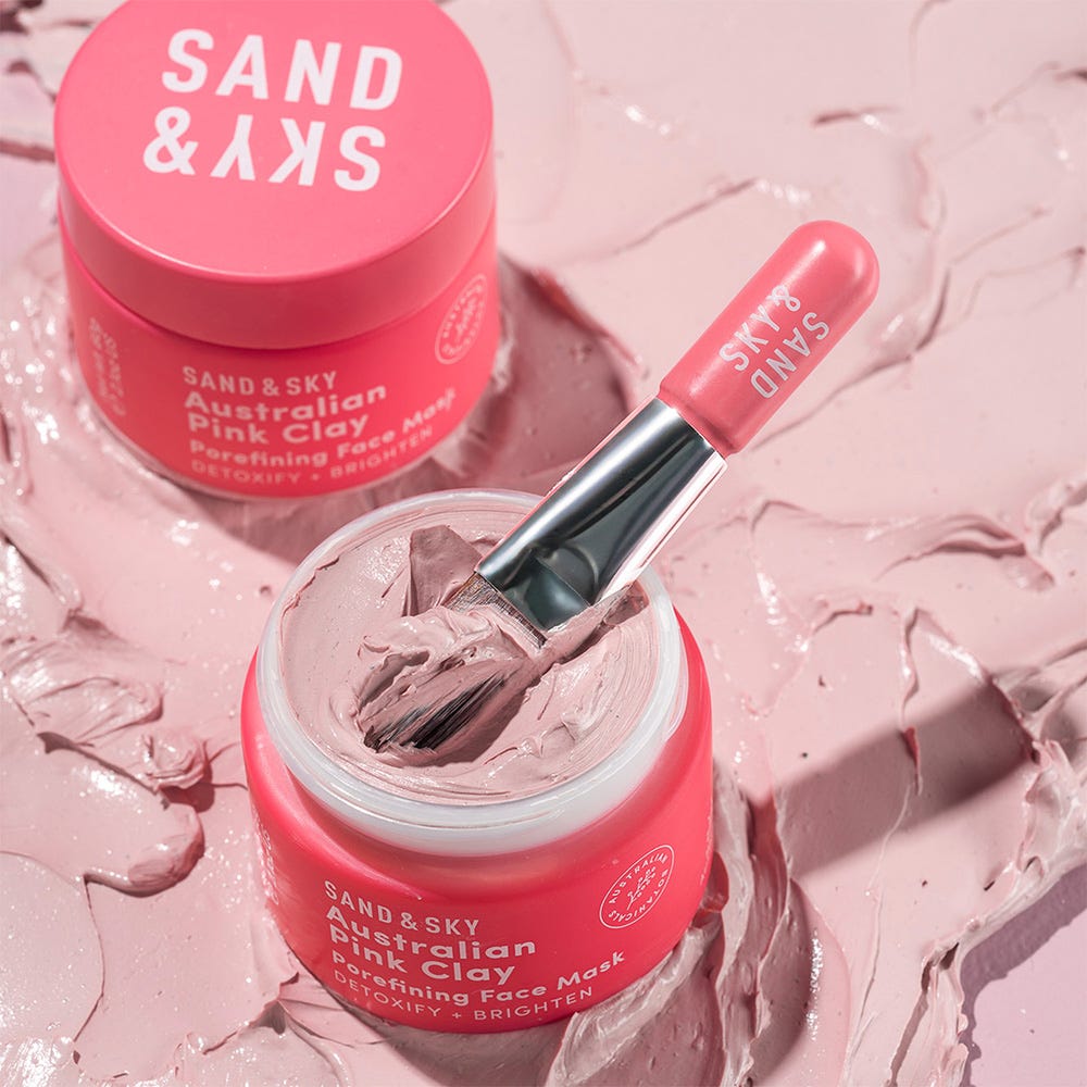 Sand & Sky Australian Pink Clay Porefining Face Travel Size 30 g