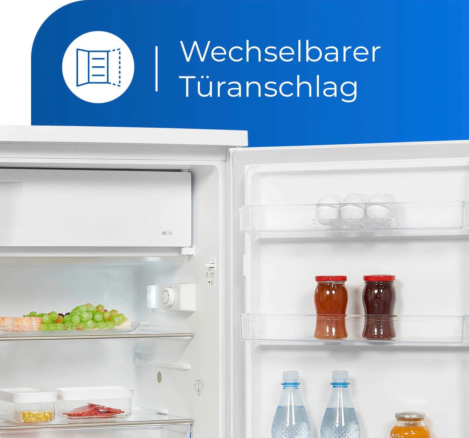 exquisit Kühlschrank KS16-4-H-010E weiss, 85 cm hoch, 56 cm breit