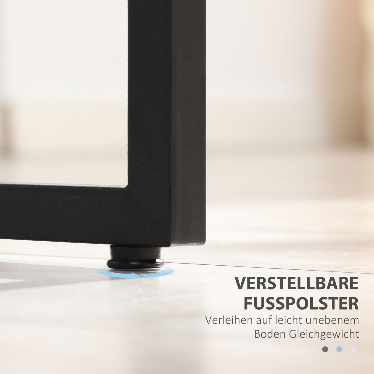 HOMCOM 3er Set Couchtisch Stapeltisch Beistelltisch Kaffeetisch Metallfuß MDF 3 Farben 55 x 40 x 45 cm/48 x 37 x 40 cm/41 x 34 x 35 cm