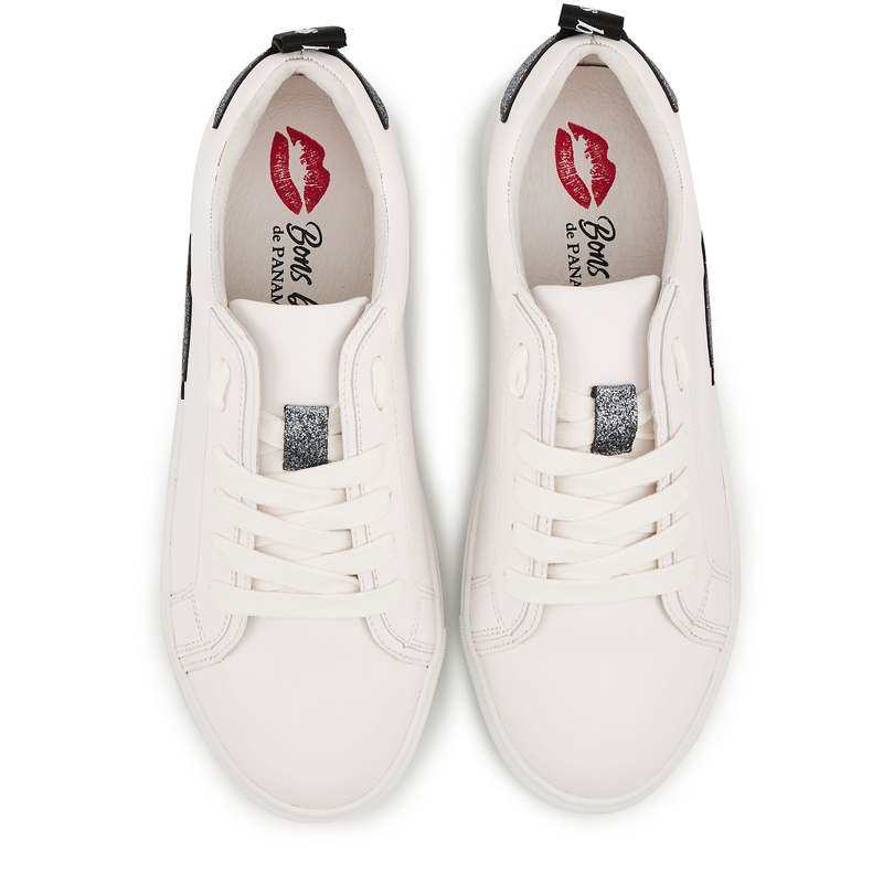 Baskets en cuir Betty glitter gun