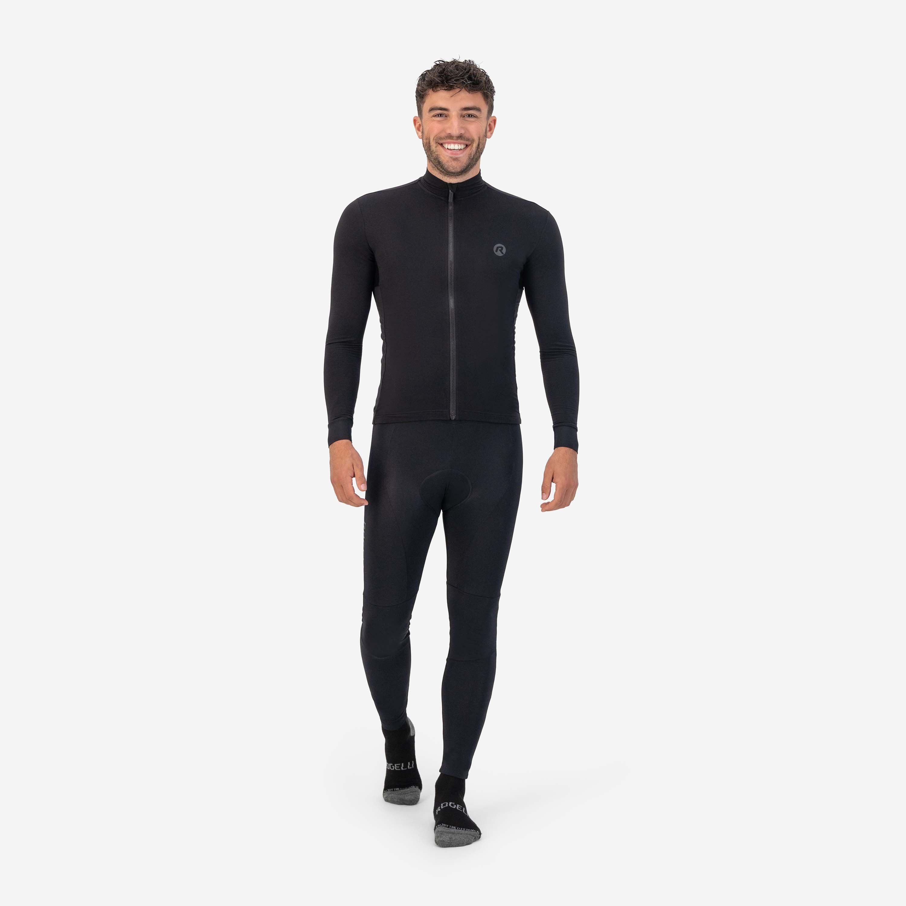 Rogelli Distance Schwarz Herren Radtrikot Langarm