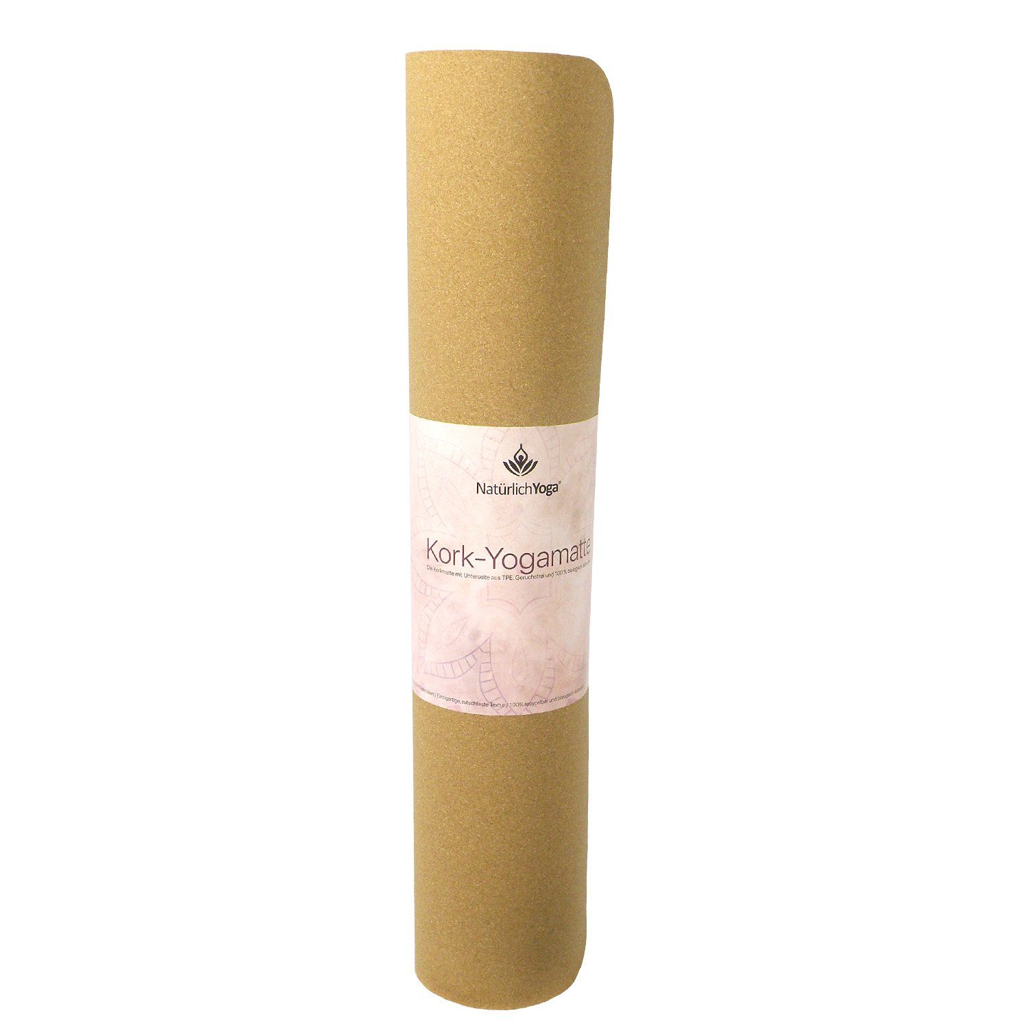 NatürlichYoga® Yogamatte Natürlich Yoga® Yogamatte aus echtem Kork mit TPE Unterseite, antibakteriell rutschfest wasserabweisend staubabweisend
