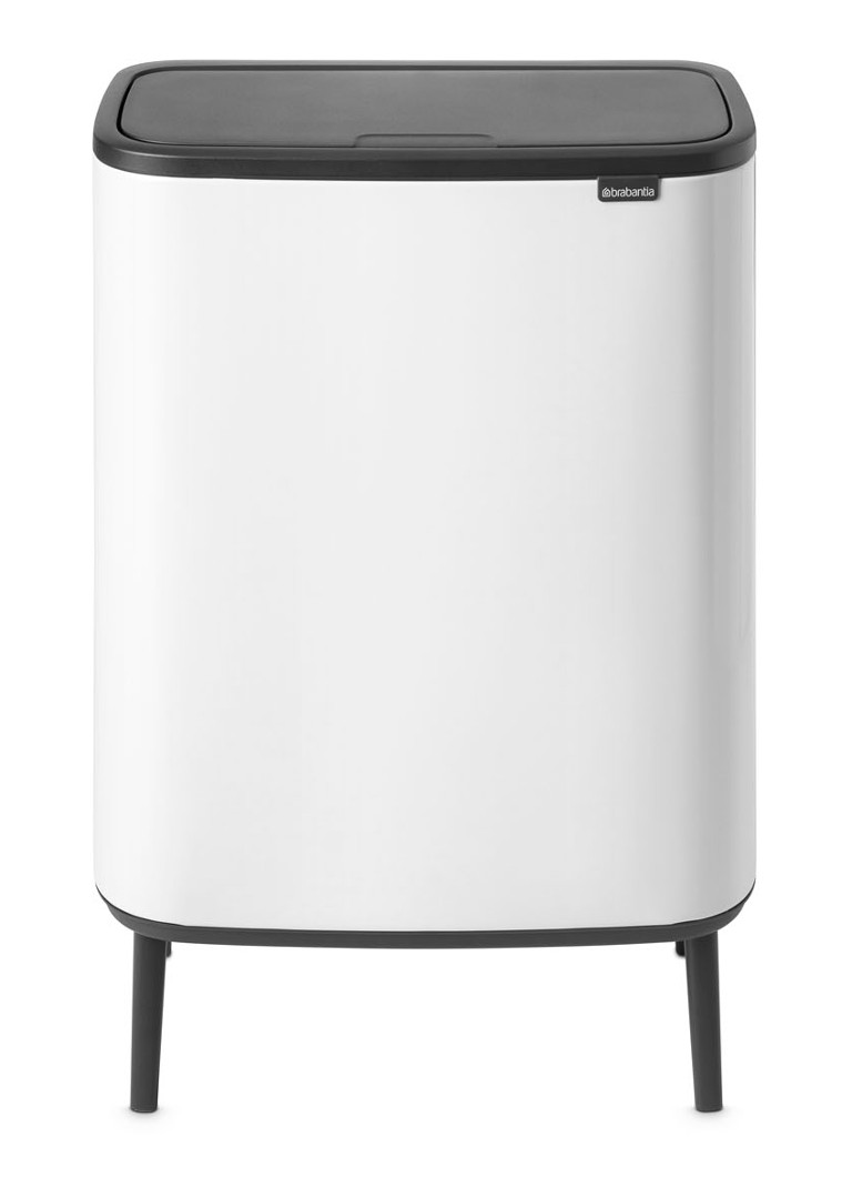 Brabantia Bo Touch Bin Hi -kierrätysroska-astia kannella jaloilla, 2 x 30 litraa
