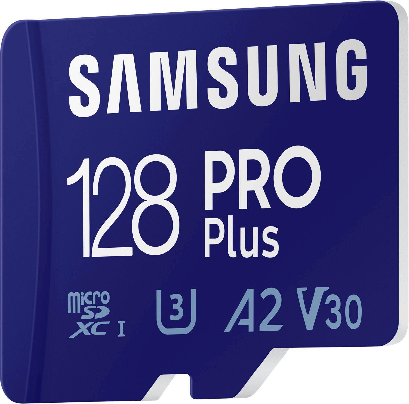 Samsung 2 x PRO Plus 128GB inkl. SD-Adapter Speicherkarte (128 GB, UHS Class 10, 160 MB/s Lesegeschwindigkeit, Doppelpack)