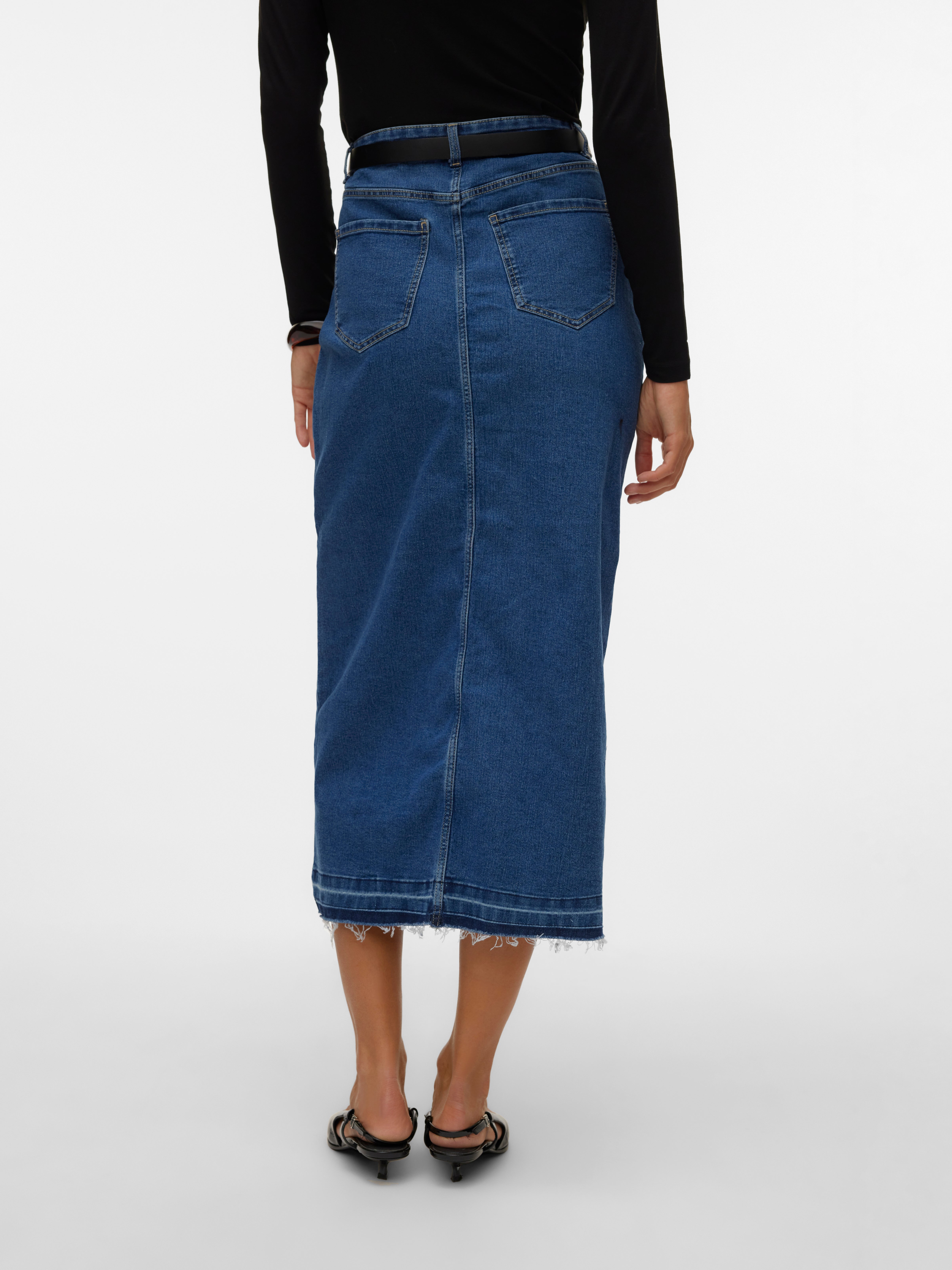 VMREAL Hohe Taille Langer Rock