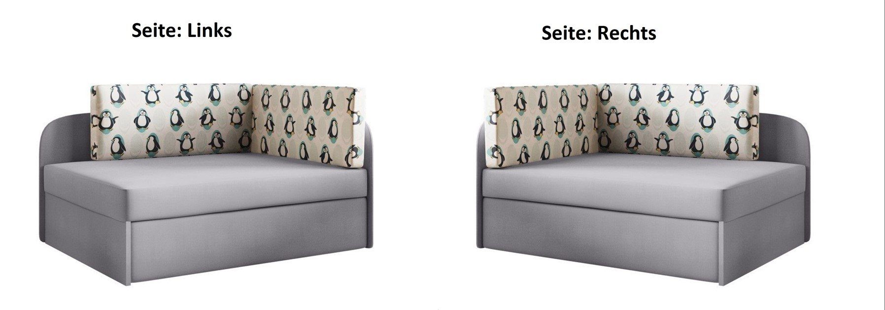 Fun Möbel Kindersofa Sofa Kindersofa Schlafsofa inkl. Bettkasten MAILO Seite Li o. Re, mit Schlaffunktion
