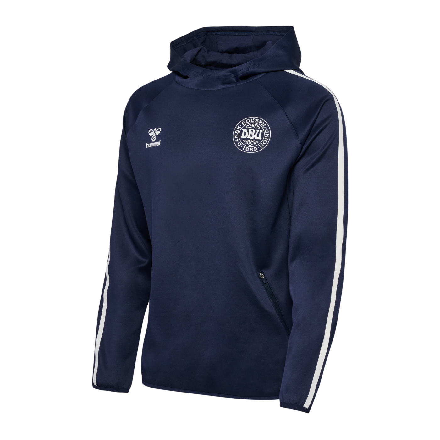 Hummel Dänemark Travel Hoody EM 2024 Blau F7026