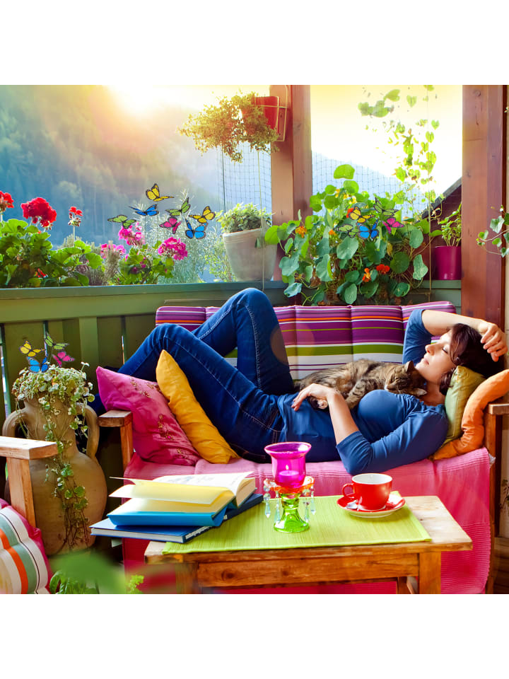 relaxdays 72x Gartendeko Schmetterling in Bunt günstig kaufen onesize