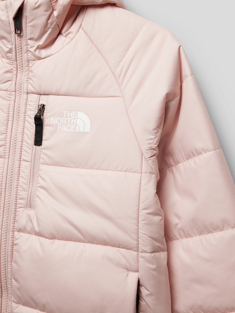 Steppjacke mit Wendefunktion und Kapuze in hellrosa