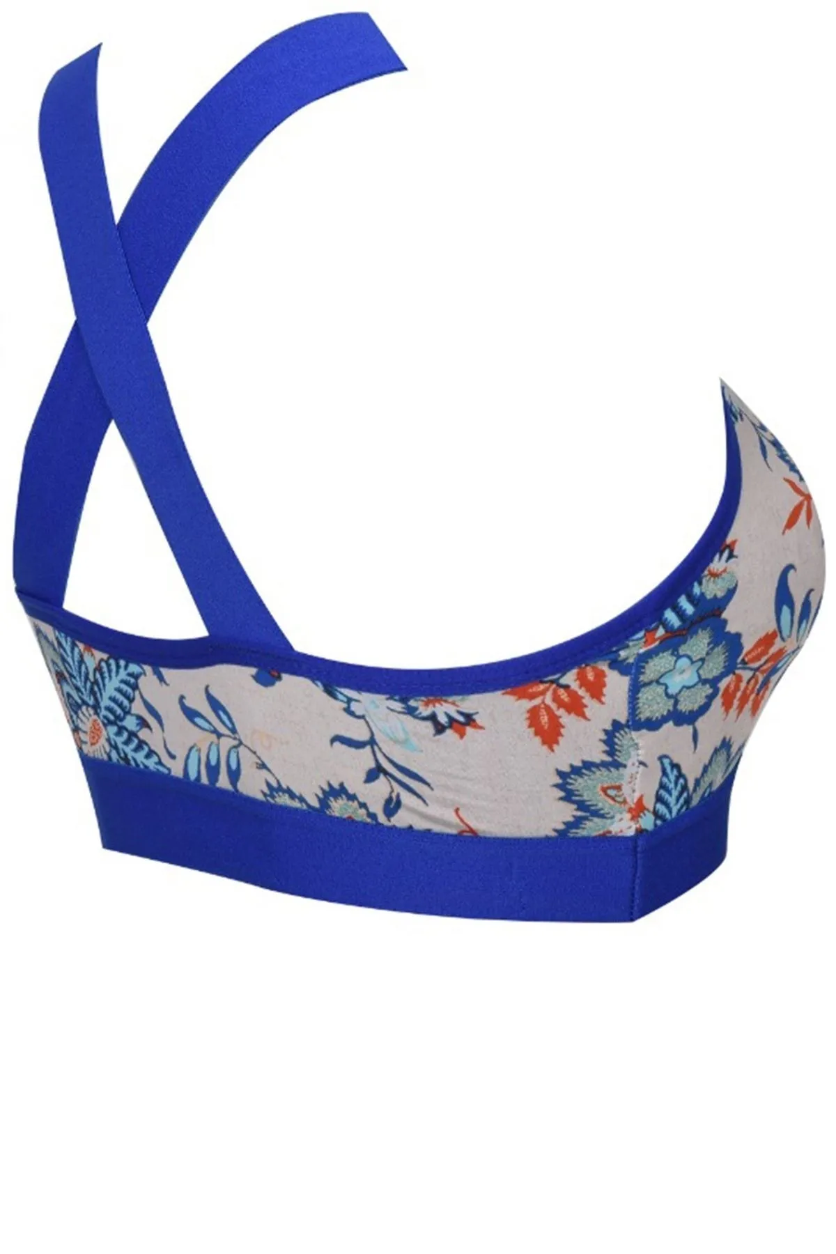 Nicoletta  Mixed-32 Damen-BH, schwammunterstützt, Sport-Bustier, gemustert, Fitness