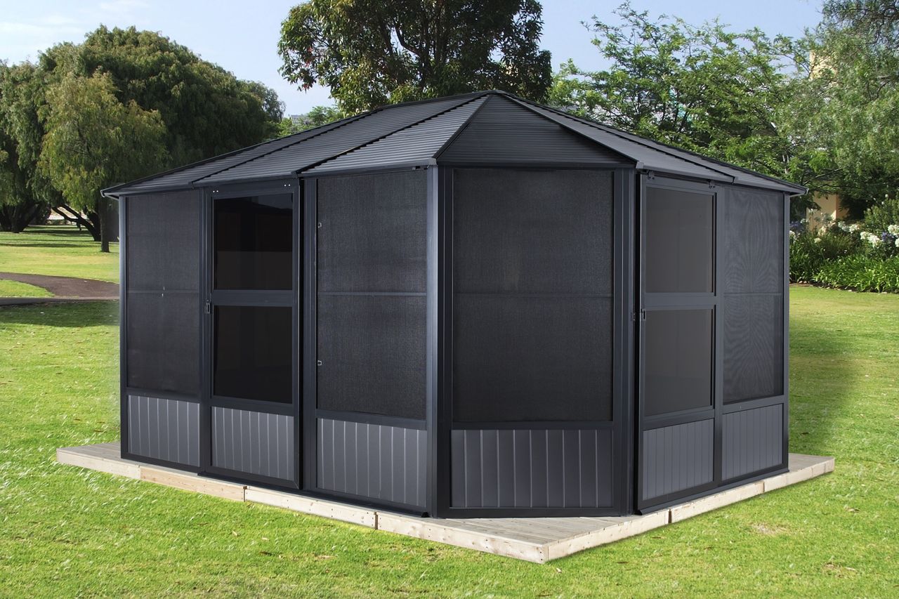 50NRTH Sojag Aluminium Pavillon und Wintergarten Charleston 12x12 anthrazit