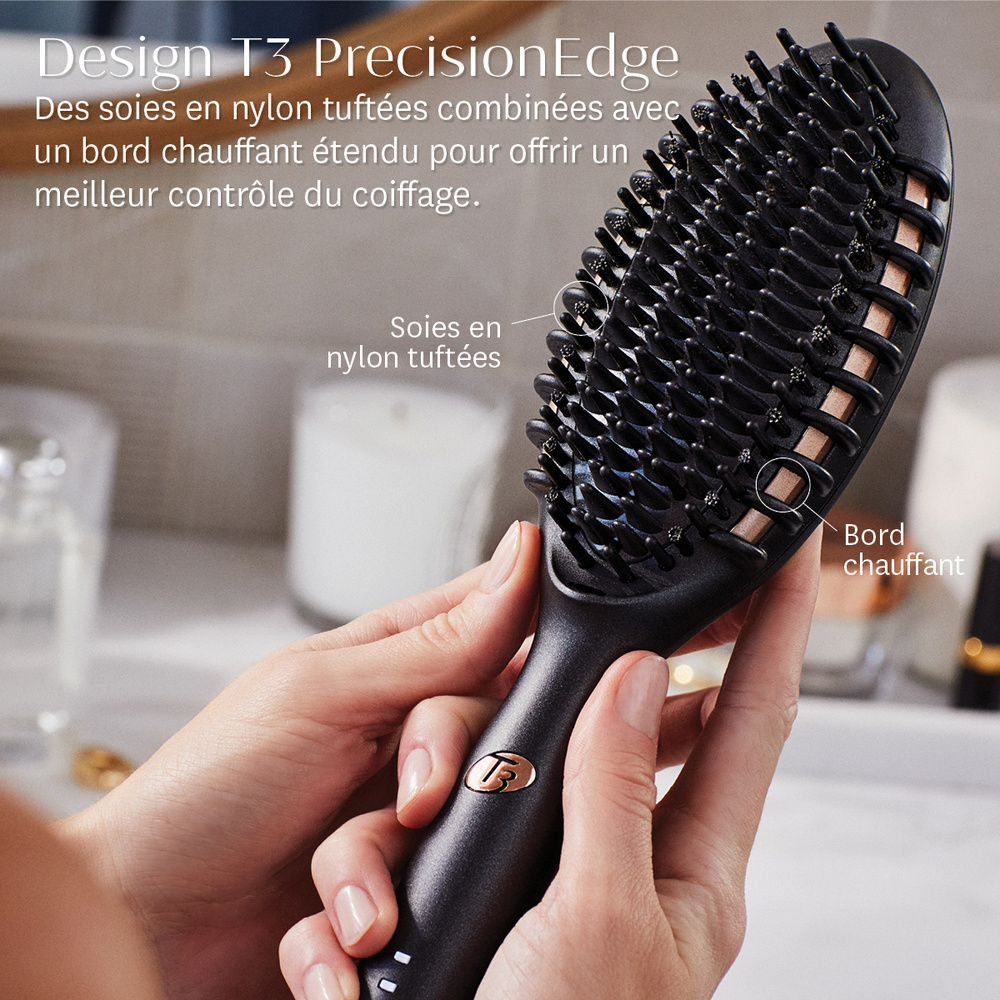 T3 Edge Heated smoothing & styling brush Brosse chauffante lissante