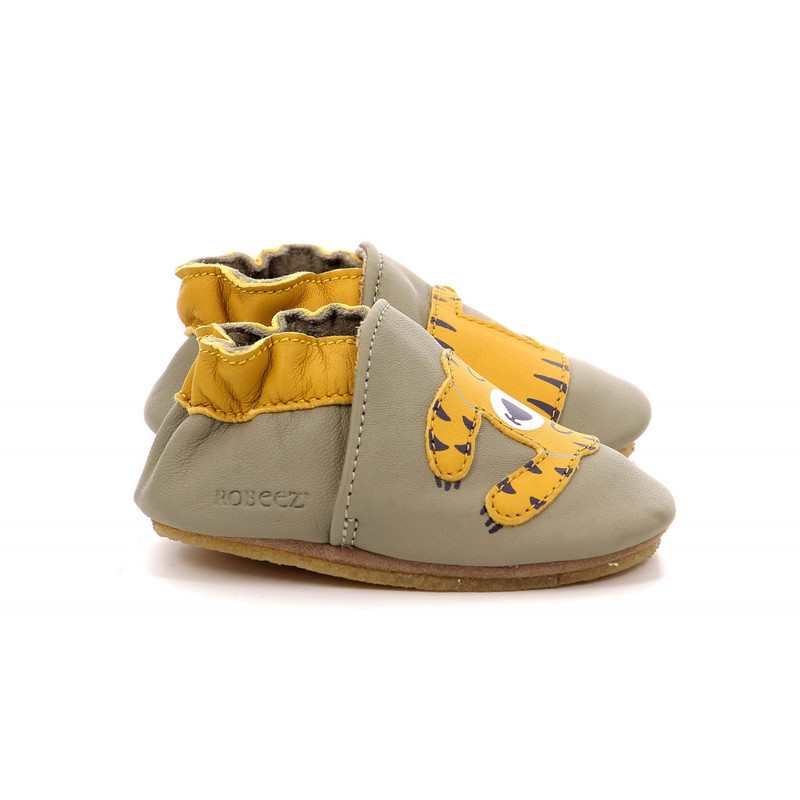 Chaussons cuir tannage végétal Tiger Nap Crp