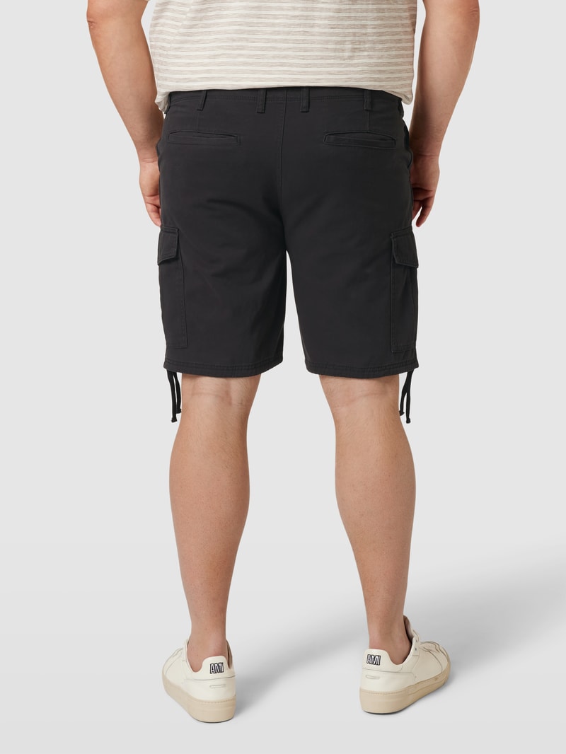 PLUS SIZE Cargoshorts mit Tunnelzug Modell 'MARLEY' in schwarz